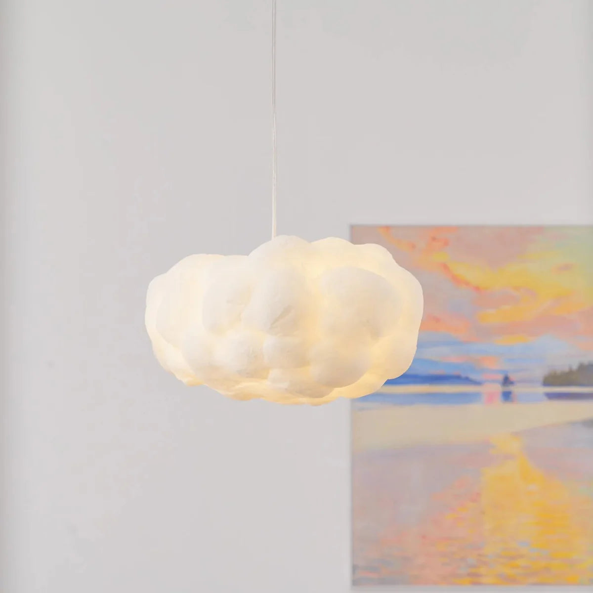 Fluffy Cloud Pendant Light - LED Cotton Hanging Lamp
