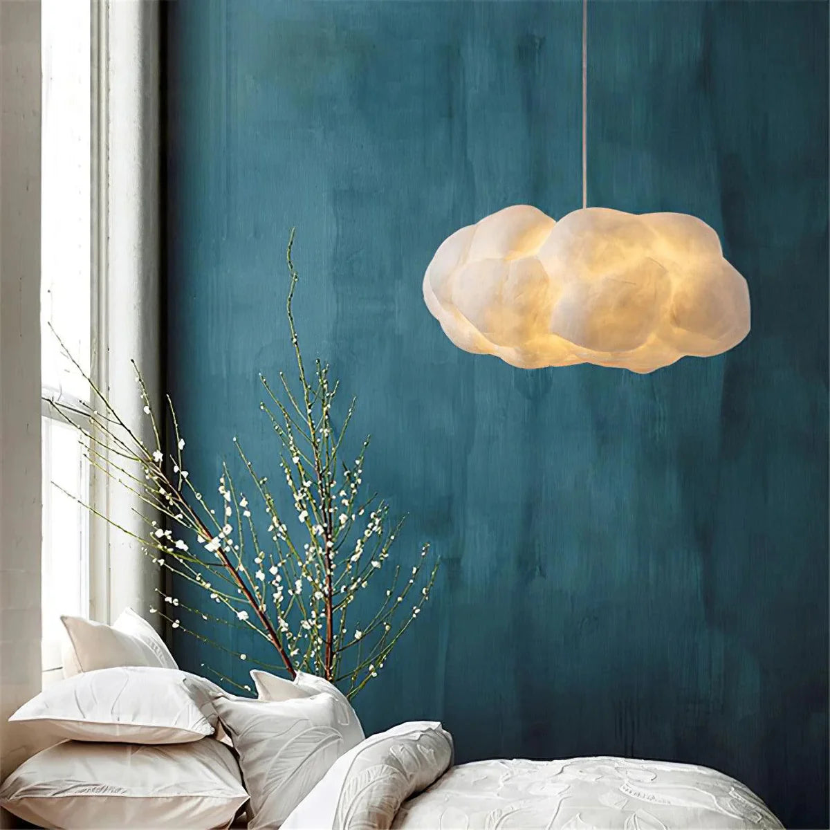 Fluffy Cloud Pendant Light - LED Cotton Hanging Lamp