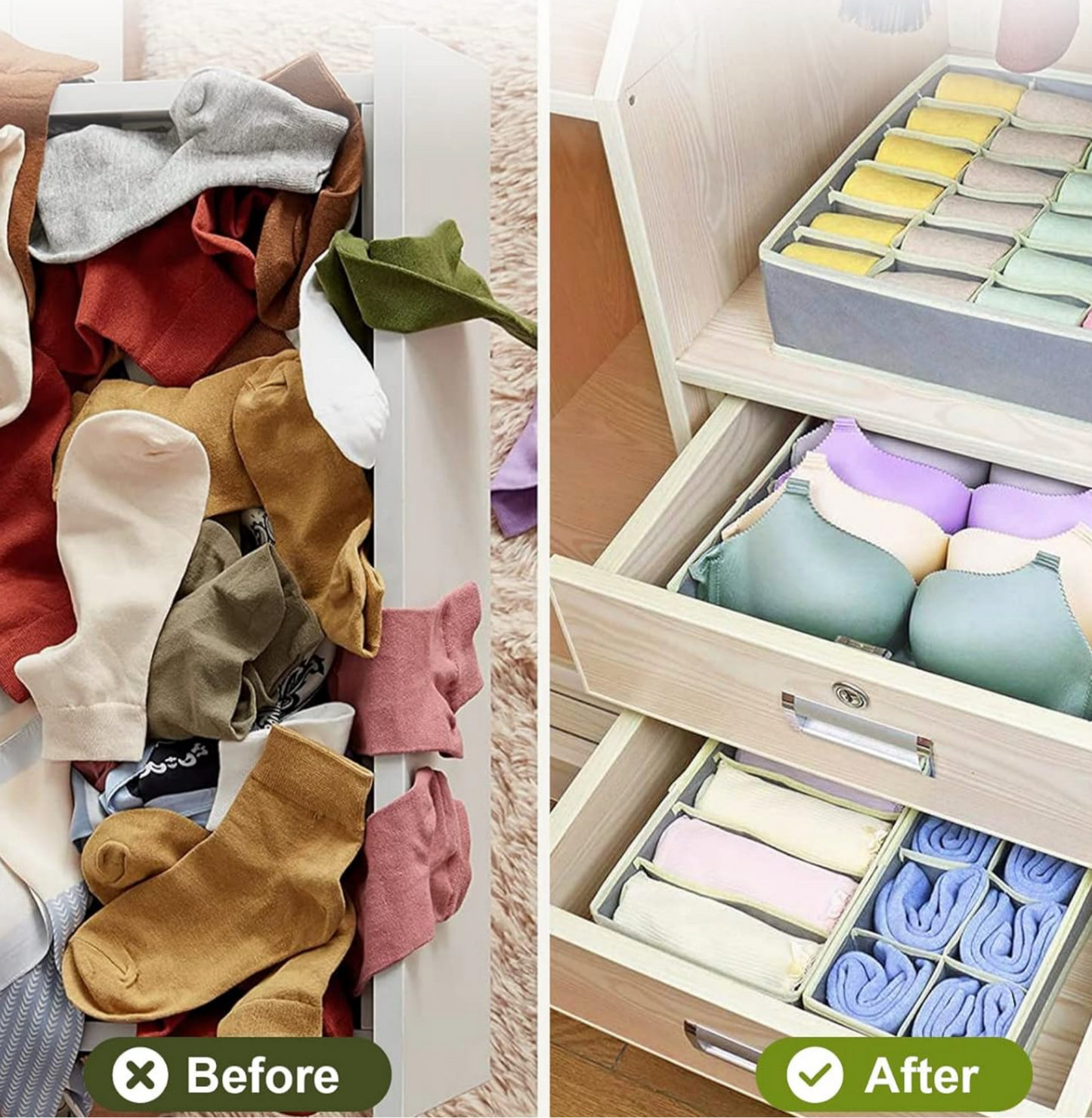 Drawer organizer set