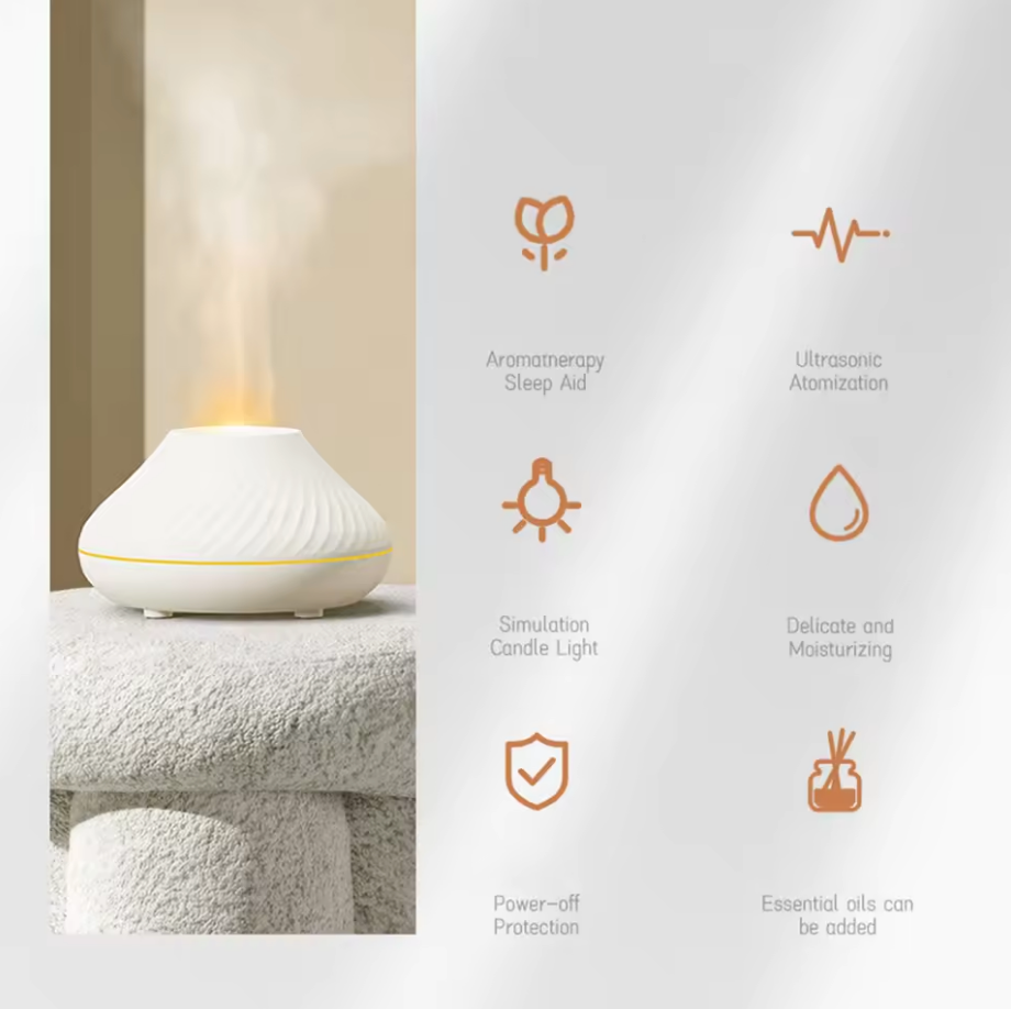 Portable USB humidifier with LED light