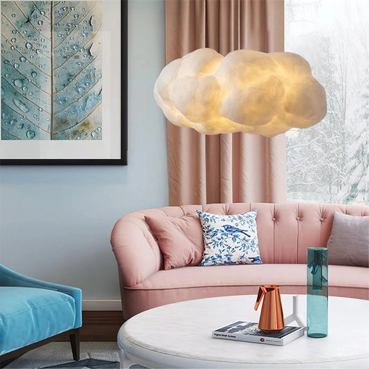 Fluffy Cloud Pendant Light - LED Cotton Hanging Lamp