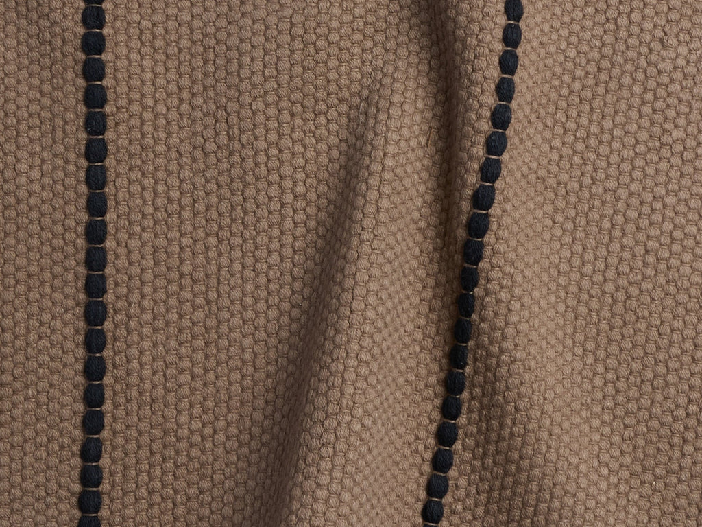 Organic Bath Rug with Tassels in Warm Grey and Soft Black – Eco-Friendly Cotton Bathroom Mat, 24 x 36 Inches 1