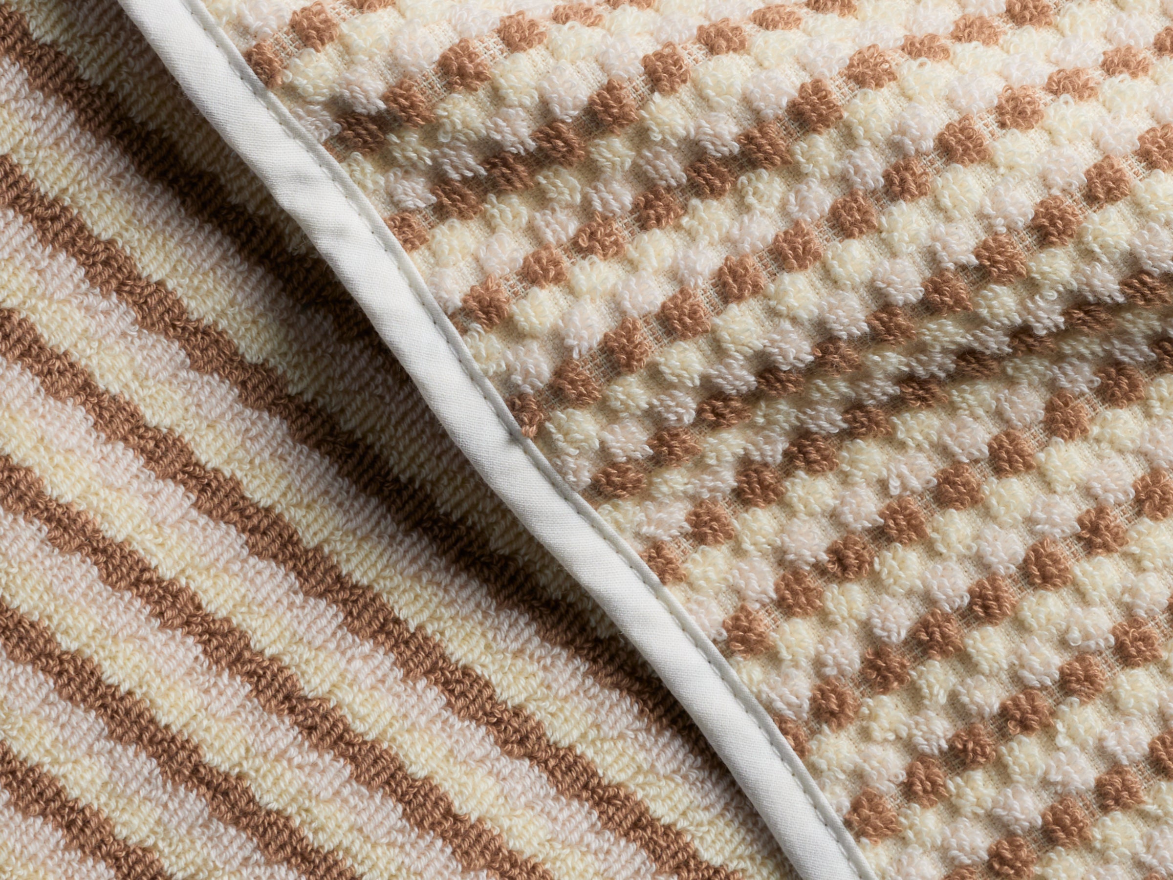 Organic Cotton Baby Washcloth – Mini Mosaic Design in Blush and Adobe, Soft and Gentle for Bath Time, 10 x 10 Inches 1