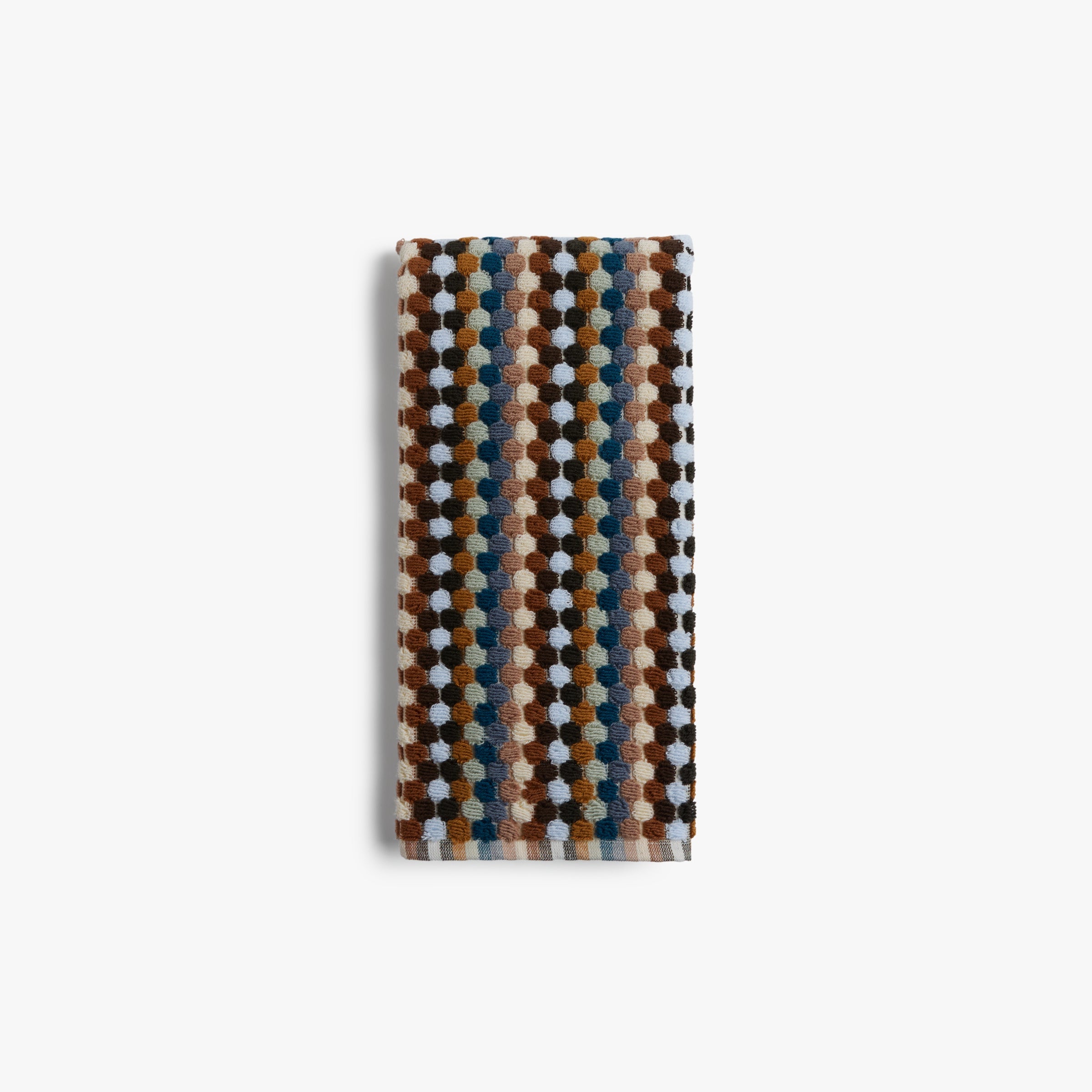 Organic Cotton Mosaic Towels – Multi-Color Jacquard Pattern for Stylish Bath Decor – Soft and Durable, Retro Design 0